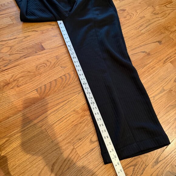 OLD NAVY ACTIVE BOUNCE FLEECE BLACK WIDE LEG PANTS NEW LARGE HIGH RISE SOFT - Picture 3 of 10